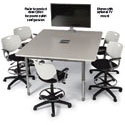 Interchange Rectangle Collaborative Meeting Tables by Smith System