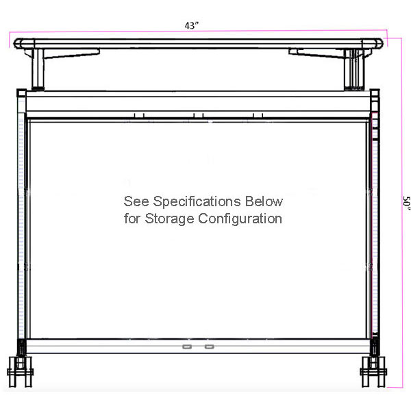 Smith System Cascade Mega-Cabinet with Locking Door, 24 Small Standard Width (SW) Totes, and Riser