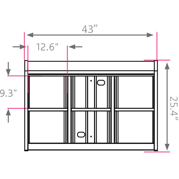 Smith System Cascade Mega-Case with Locking Door, 6 Cubbies, and Glides