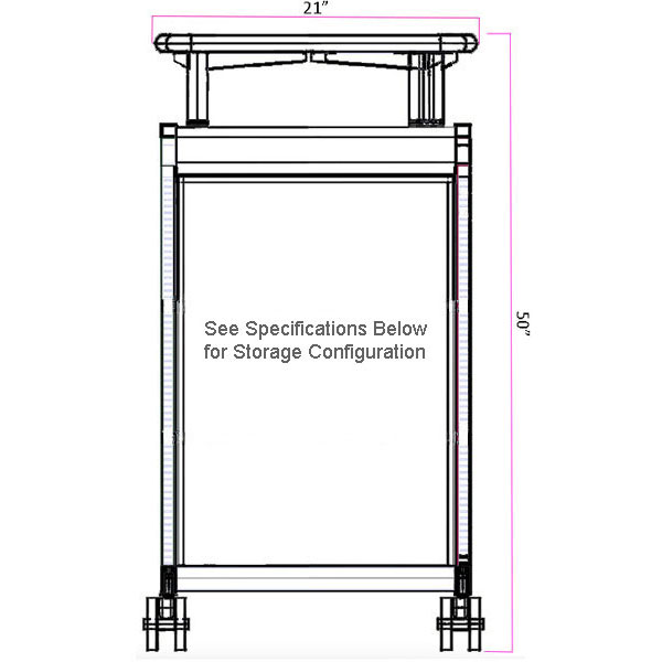 Smith System Cascade Mini-Cabinet with 8 Small Extra Wide (EW) Totes and Riser